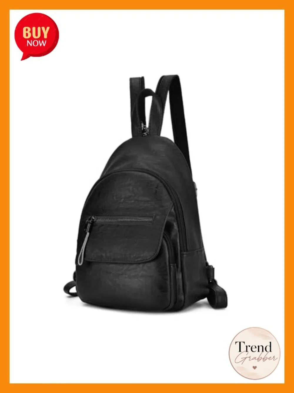 Women's Faux Leather Convertible Backpack Purse, Anti-Theft Sling Bag